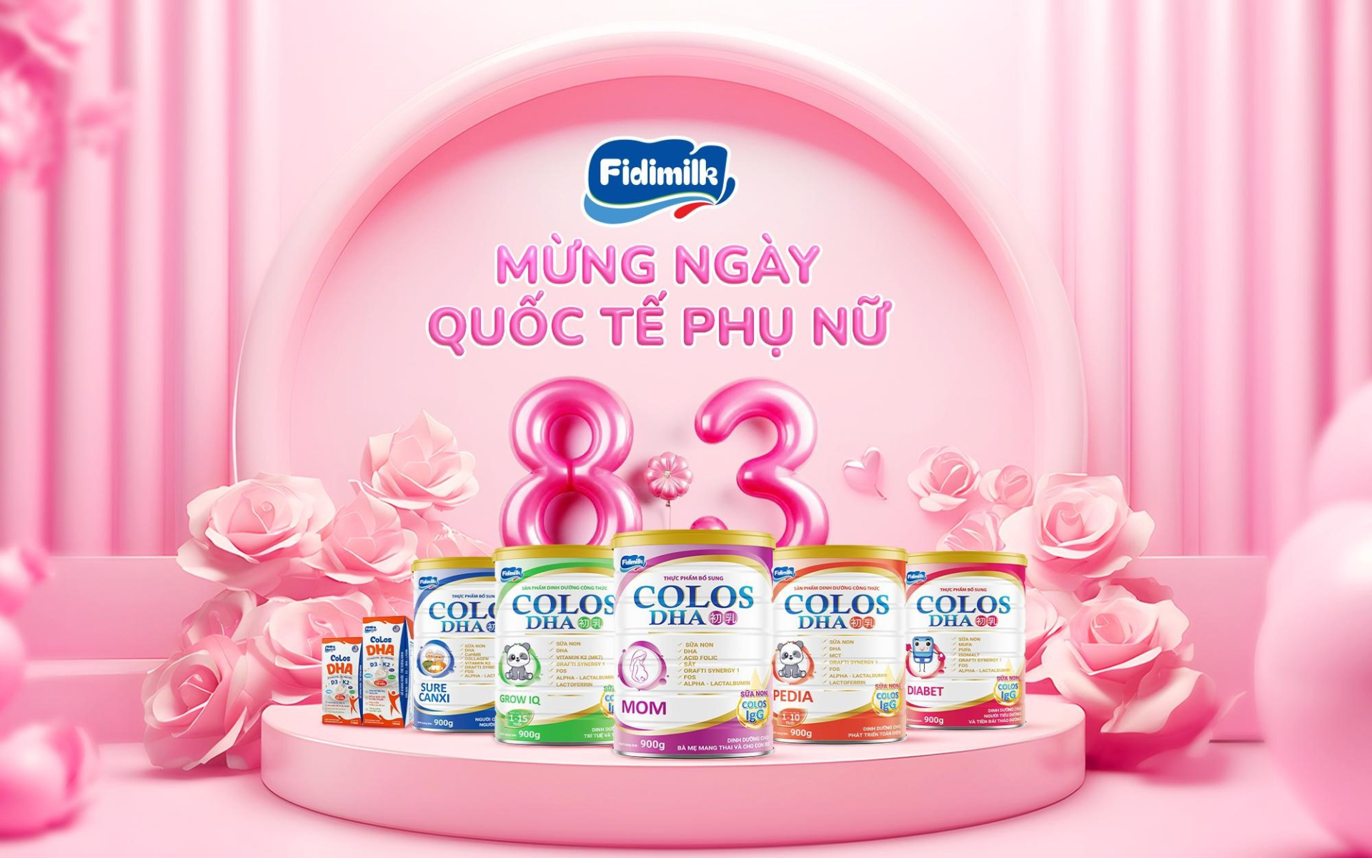 Fidimilk Colos DHA- Quà 8/3 Đong Đầy Yêu Thương Cho Sức Khỏe Phái Đẹp - ảnh 1