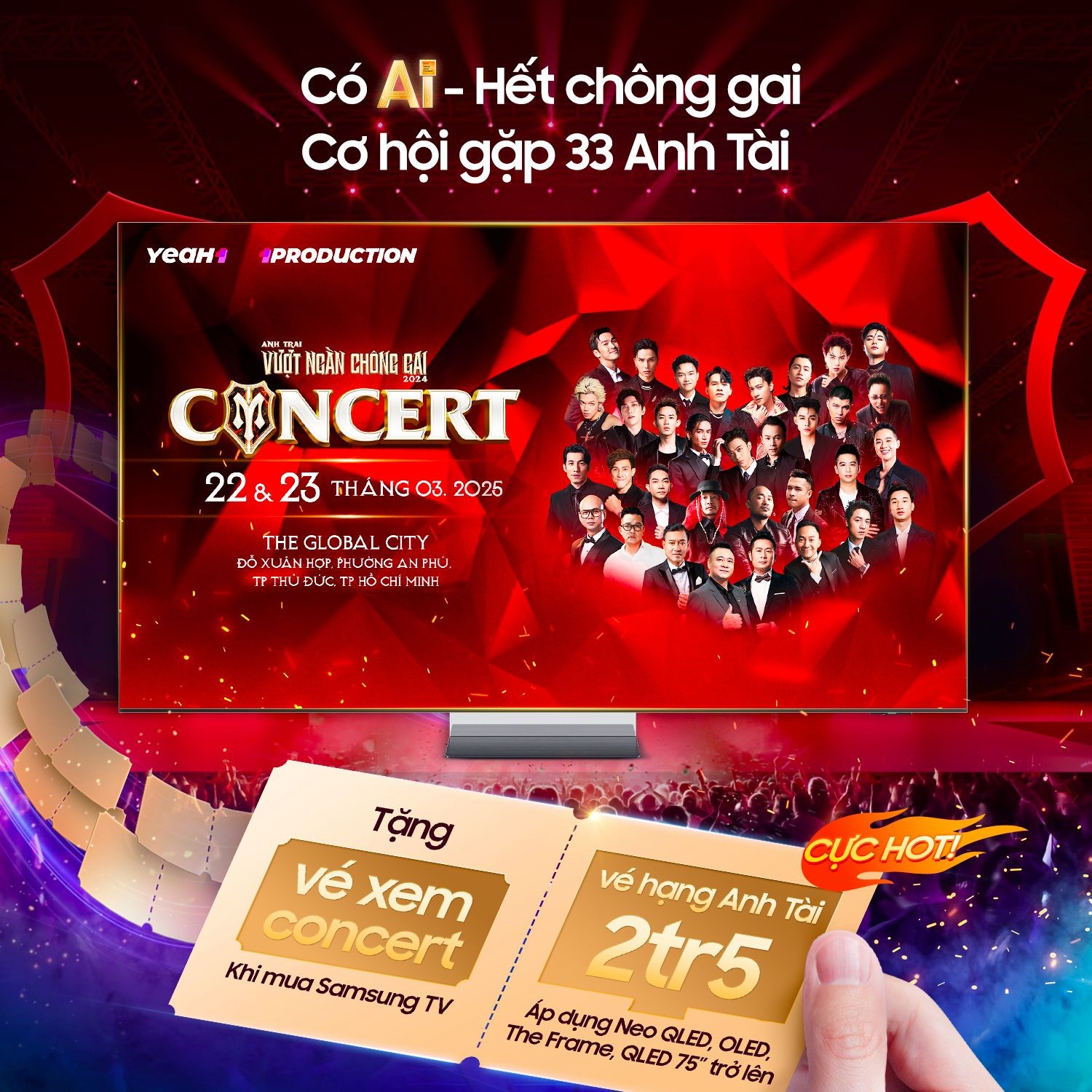 Sắm Samsung AI TV, có ngay vé concert hot hòn họt cùng các Anh Tài - ảnh 2