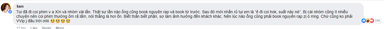 Bình luận của Sam