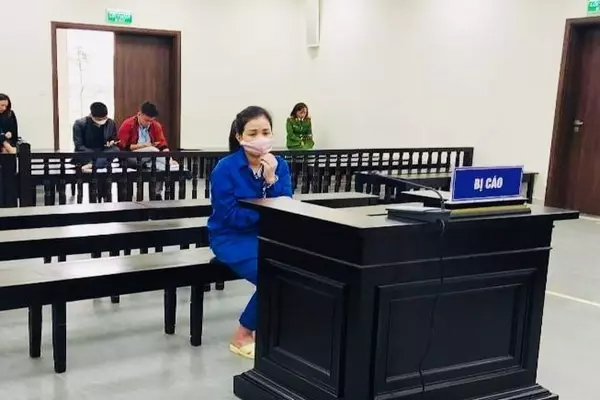 Bị cáo Lan trong phiên toà xét xử