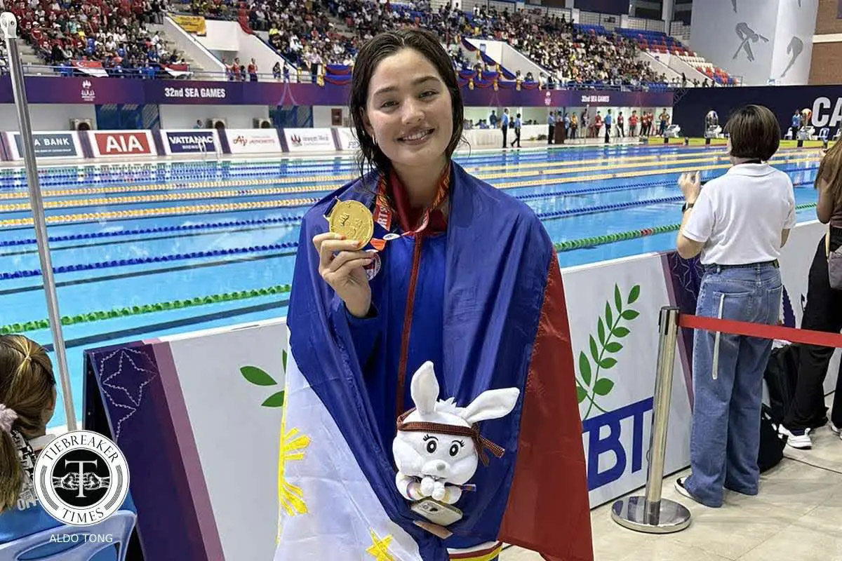 Nữ vận động viên Philippines xuất sắc giành huy chương vàng nội dung bơi 100m ngửa nữ tại SEA Games 32