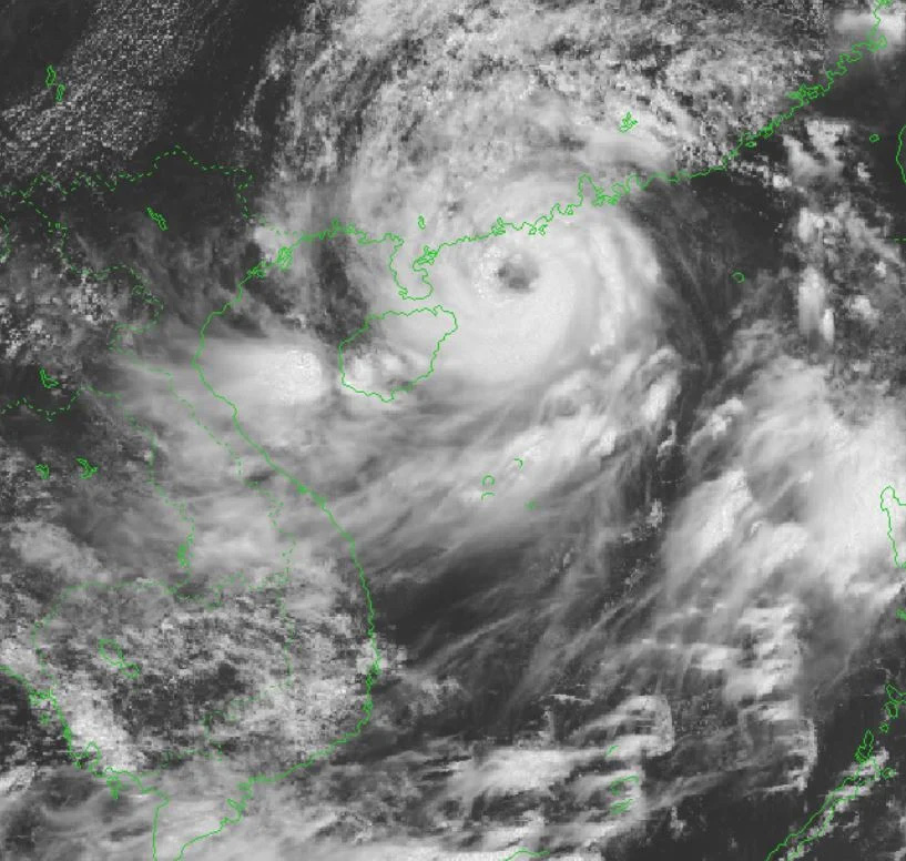 Hình ảnh dự báo hướng đi của bão số 1 (Ảnh: Trung tâm dự báo khí tượng thủy văn Quốc gia)