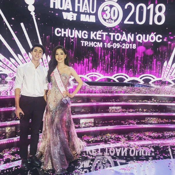 Bình An và Phương Nga trong đêm chung kết Hoa hậu Việt Nam 2018