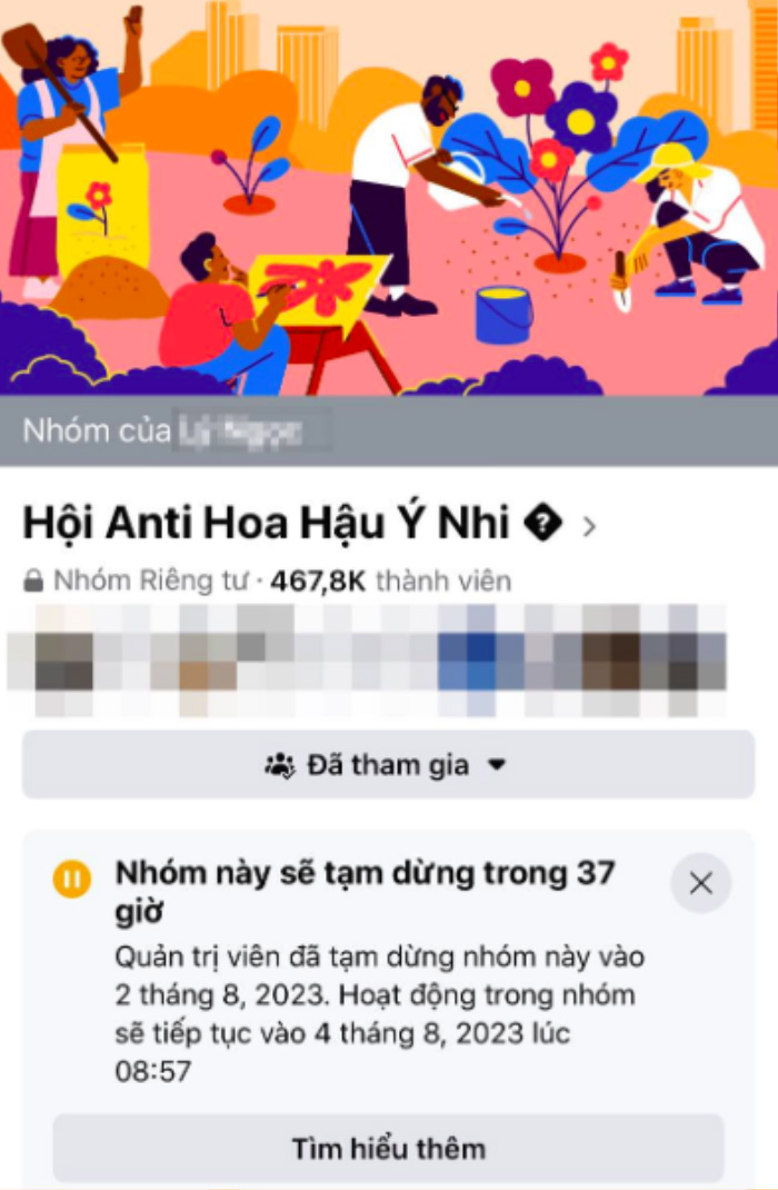 Group anti hoa hậu Ý Nhi tạm dừng hoạt động trong 37 giờ