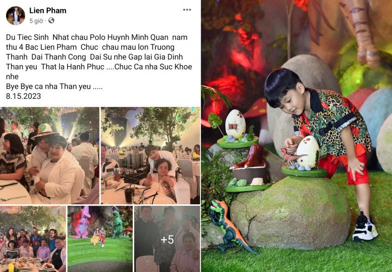 'Bầu show' Liên Phạm đăng tải loạt hình ảnh trong tiệc sinh nhật bé Polo Huỳnh