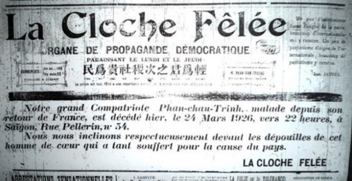 Tờ báo La Cloche Fêlee được viết bằng tiếng Pháp
