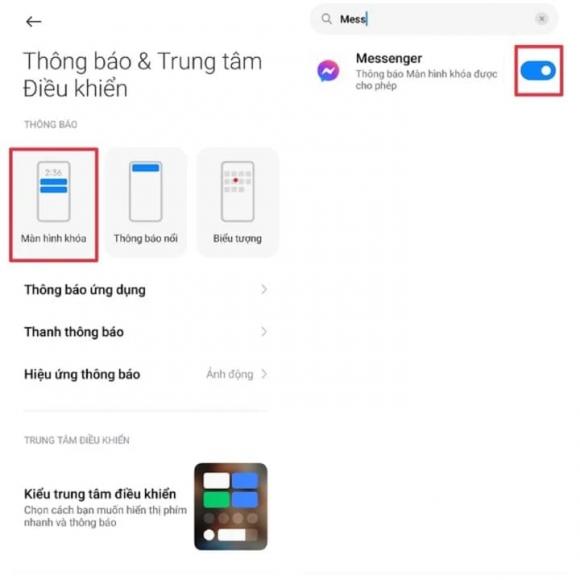 Người dùng iOS có thể vào mục 'Cài đặt' chọn 'Thông báo và Trung tâm điều khiển' để bật Thông báo nổi (Ảnh minh hoạ)