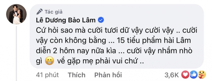 Lê Dương Bảo Lâm lên tiếng giải thích thắc mắc của khán giả