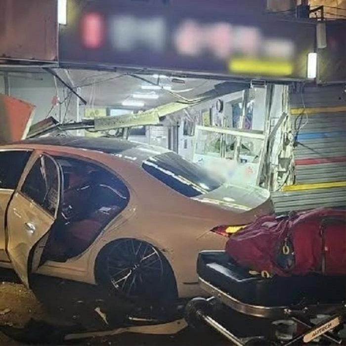 Hiện trường vụ tai nạn do truyền thông Hàn Quốc đăng tải
