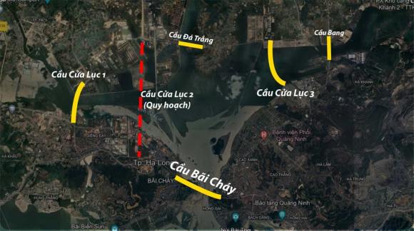 Vịnh Cửa Lục có 5 cây cầu bắc qua
