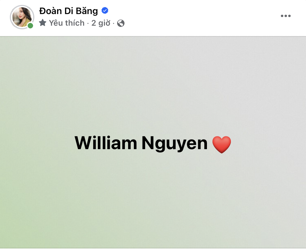 Đoàn Di Băng dự định đặt tên con trai là William