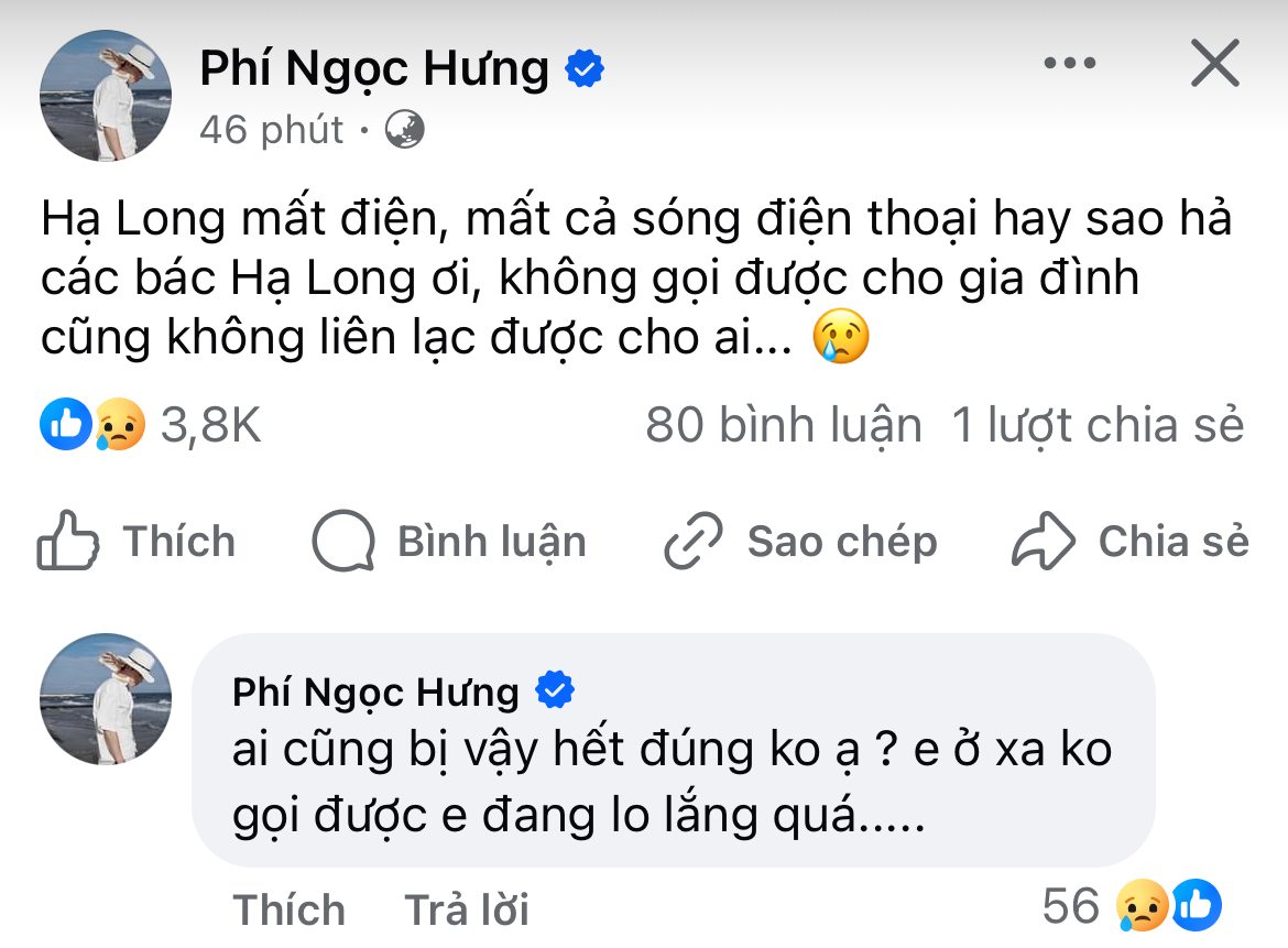 Phí Ngọc Hưng lo lắng vì không thể liên lạc được với gia đình