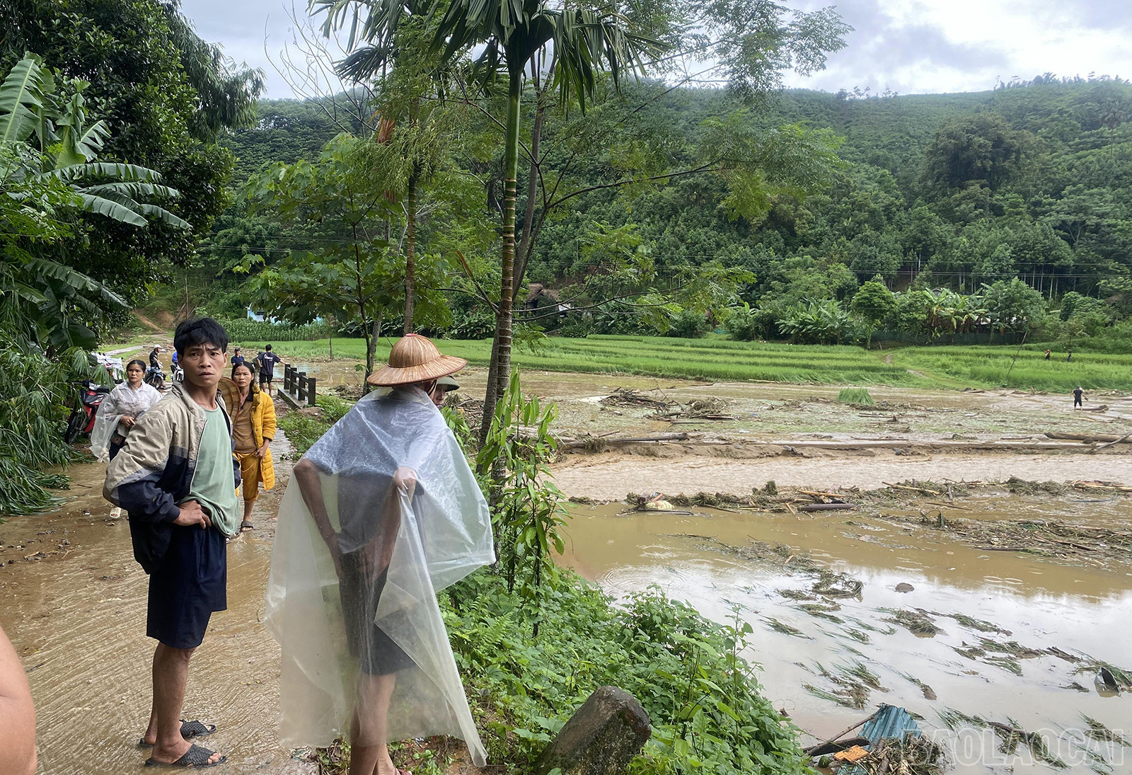 Không khí tang thương bao trùm cả một vùng quê (Ảnh: Báo Lào Cai)