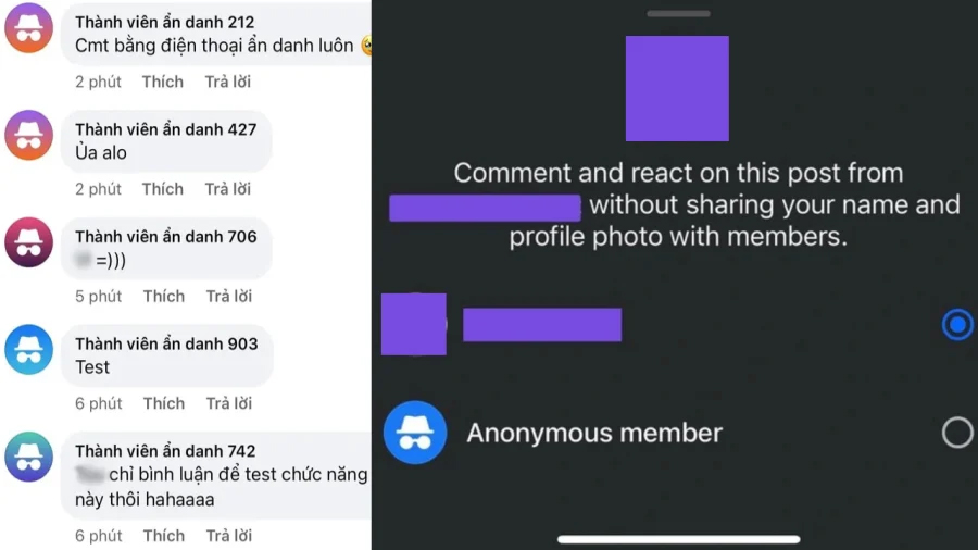 Tính năng bình luận ẩn danh mới của Facebook được nhiều người hưởng ứng.