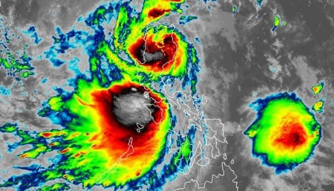 Ảnh vệ tinh mắt bão Trami vào ngày 24/10 (Ảnh: PAGASA)