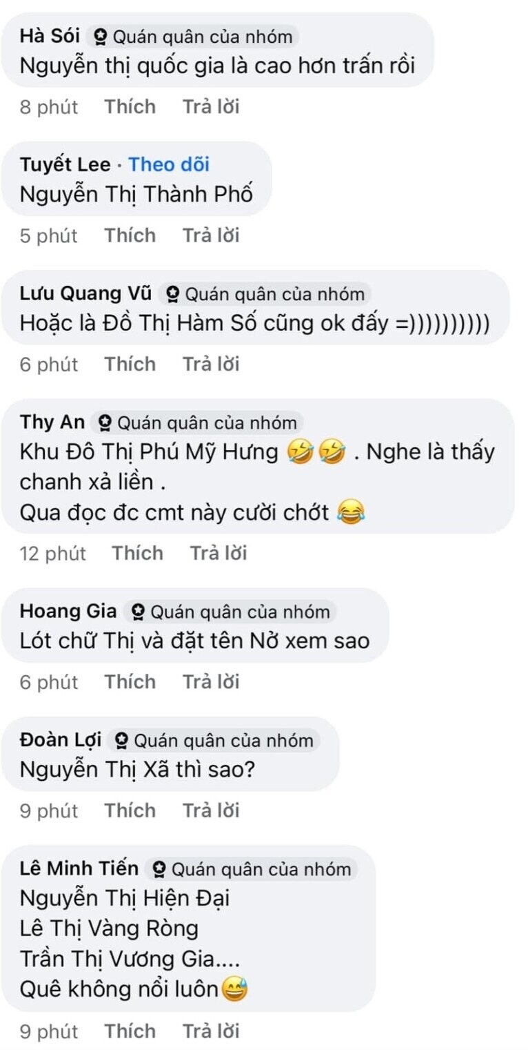 Dân mạng gợi ý nhiều cái tên, đọc xong 'dở khóc dở cười'