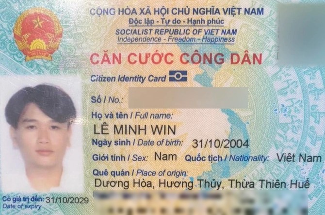 Chàng trai có tên là Lê Minh Win