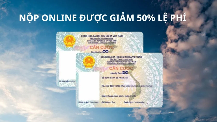 Người làm hồ sơ căn cước trực tuyến được giảm 50% lệ phí trong năm 2025