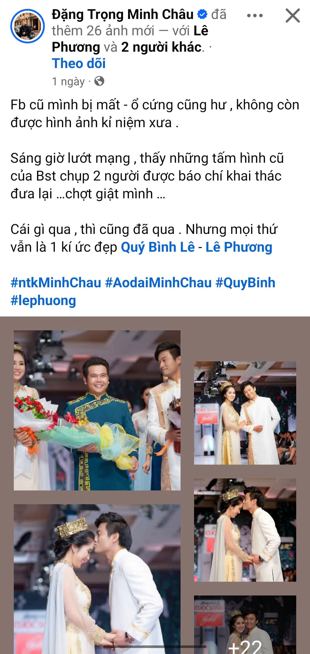 Bài đăng của nhà thiết kế Đặng Trọng Minh Châu