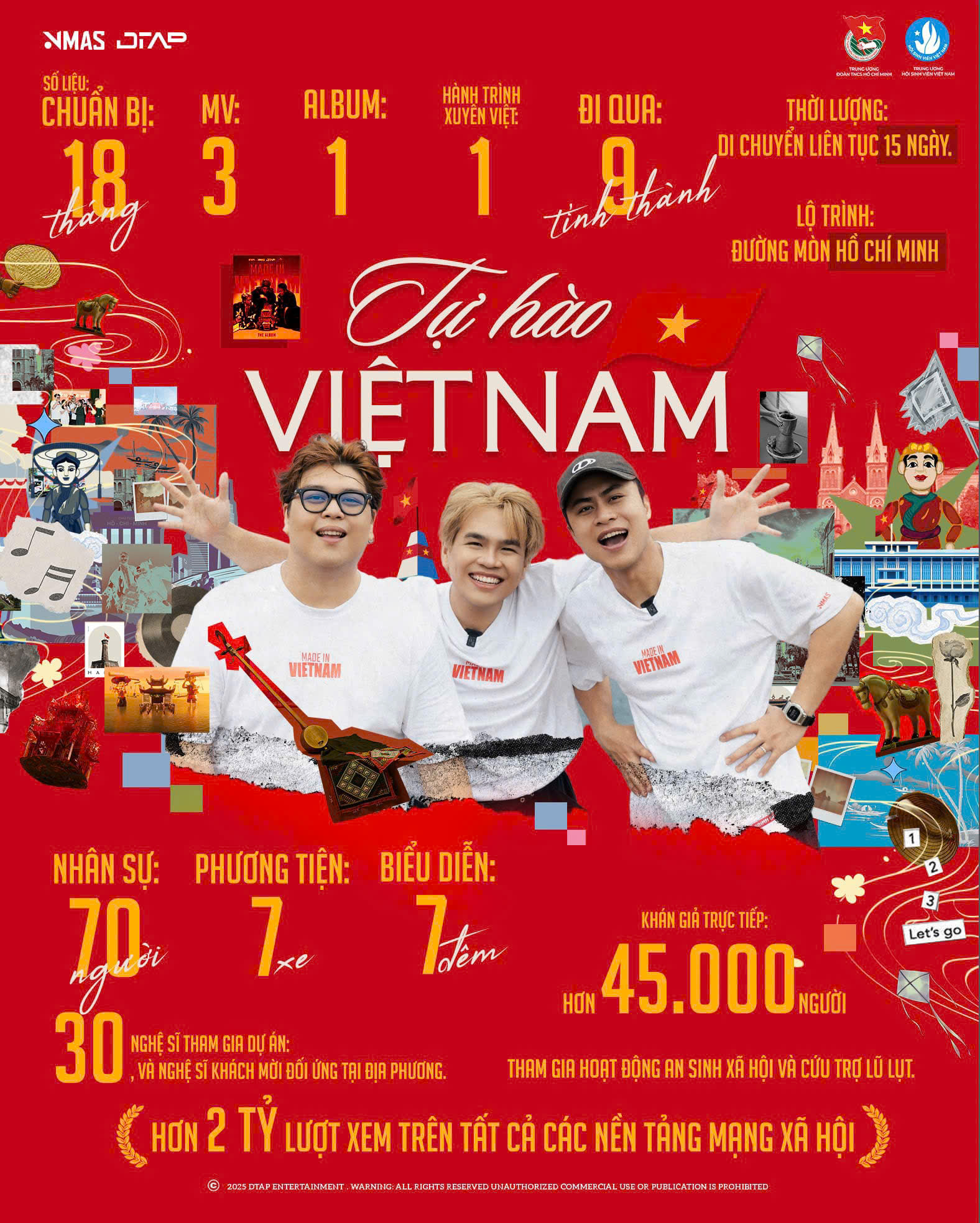 Hành trình Tự hào Việt Nam của DTAP phối hợp cùng Trung ương Đoàn TNCS Hồ Chí Minh tổ chức.