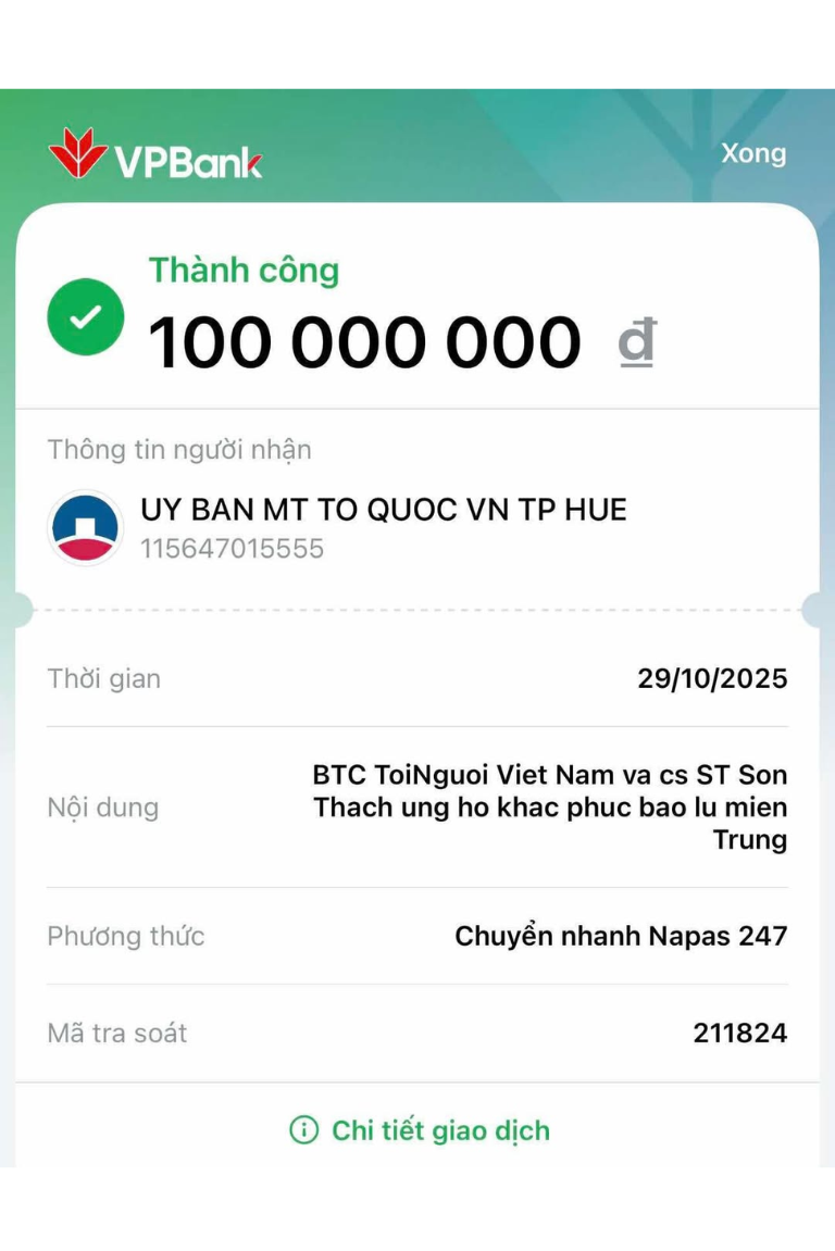 S.T Sơn Thạch gửi tấm lòng hướng về miền Trung, san sẻ cùng bà con vùng lũ.