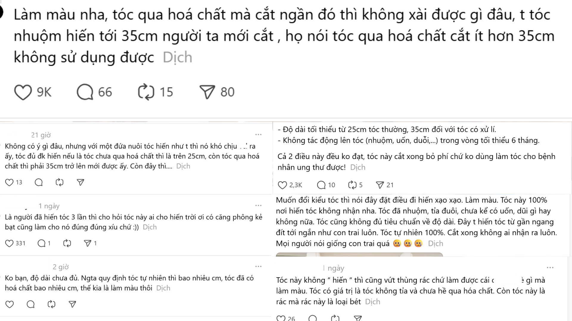 Hình ảnh Nhã Phương hiến tóc đã dấy lên làn sóng tranh cãi.