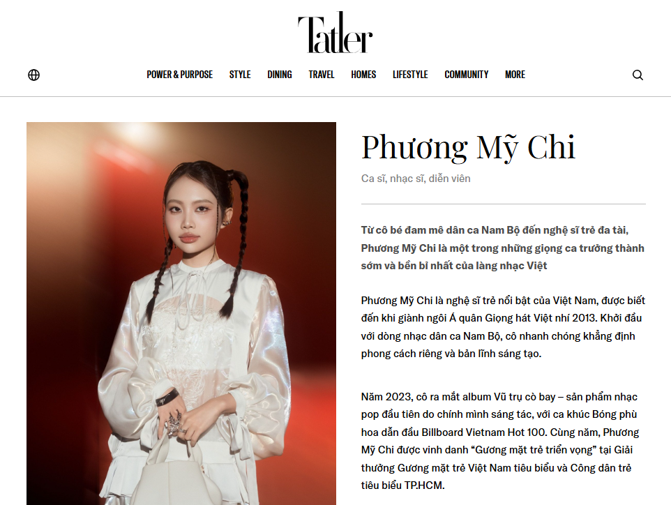 Phương Mỹ Chi lọt top 700 gương mặt kiến tạo thay đổi và truyền cảm tại châu Á của Tatler Most Influential 2025 - ảnh 2