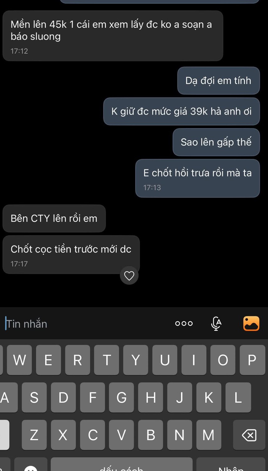 Quỳnh Châu công khai tin nhắn từ phía đơn vị bán hàng