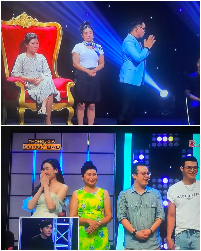 Người mẹ này bị cư dân mạng phát hiện từng xuất hiện trên sóng hai chương trình Tứ Chiến Thông Gia và Thông Gia Song Đấu, nhưng đi cùng hai cô con gái khác nhau.