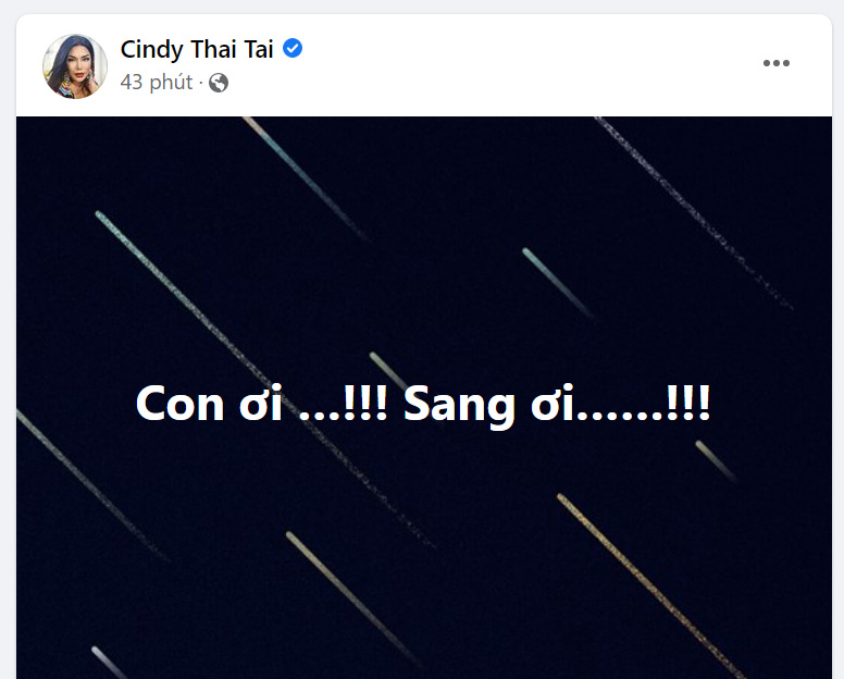 Cindy Thái Tài sửng sốt trước sự ra đi của Chau Kim Sang