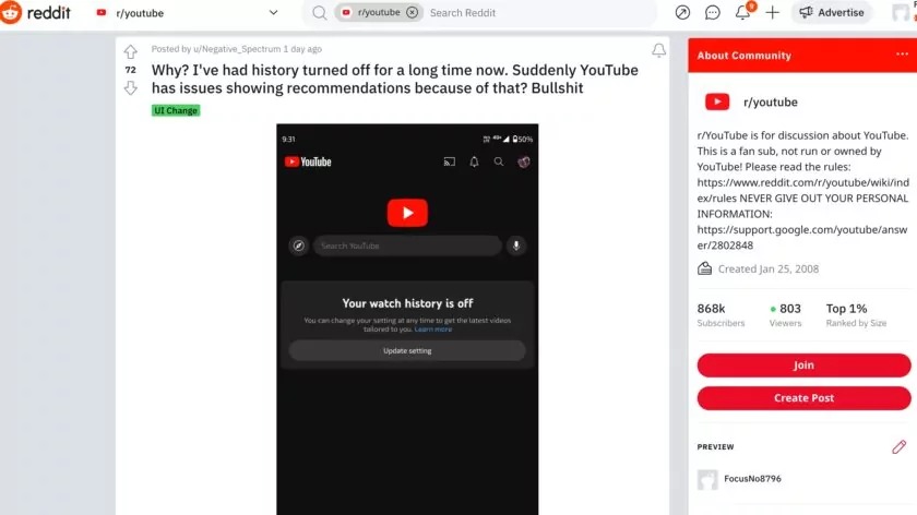 trang chu YouTube se trang xoa neu nguoi dung co tinh khong bat cai dat bat buoc nay-1
