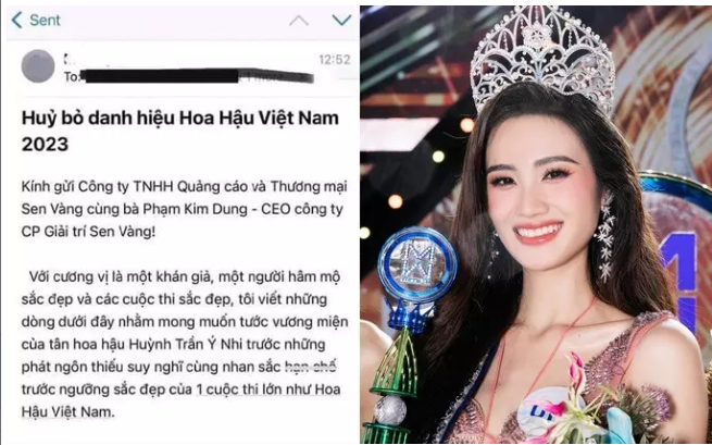 Dân mạng gửi email, yêu cầu Ban Tổ chức hủy bỏ danh hiệu của Ý Nhi (Ảnh: Chụp màn hình).