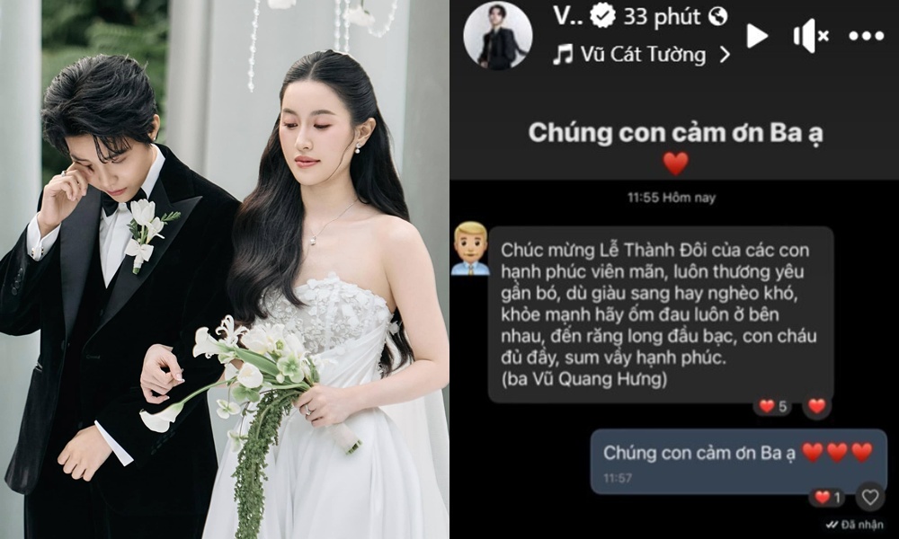 Vũ Cát Tường nghẹn ngào báo tin bố ruột qua đời sau lễ thành đôi, đồng nghiệp gửi lời động viên - ảnh 3