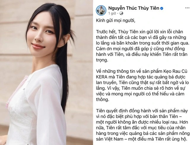 Hoa hậu Thùy Tiên có cổ phần trong công ty kẹo rau củ đang vướng ồn ào? - ảnh 1