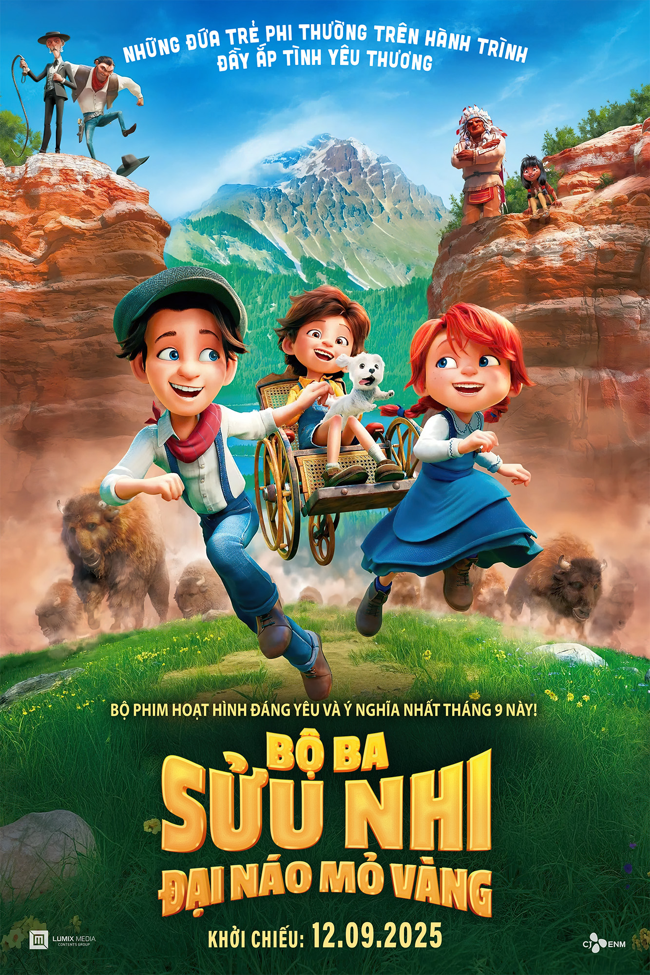 Poster chính thức của Bộ ba sửu nhi đại náo mỏ vàng.