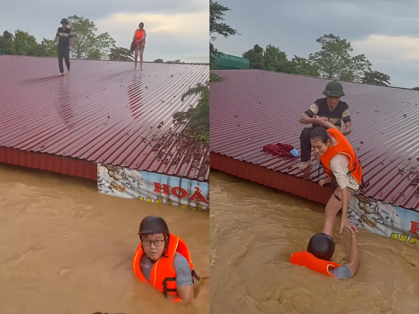 Thái Nguyên: Người mẹ liều mình vượt lũ mua thuốc cho con, may mắn được cứu hộ kịp thời - ảnh 2