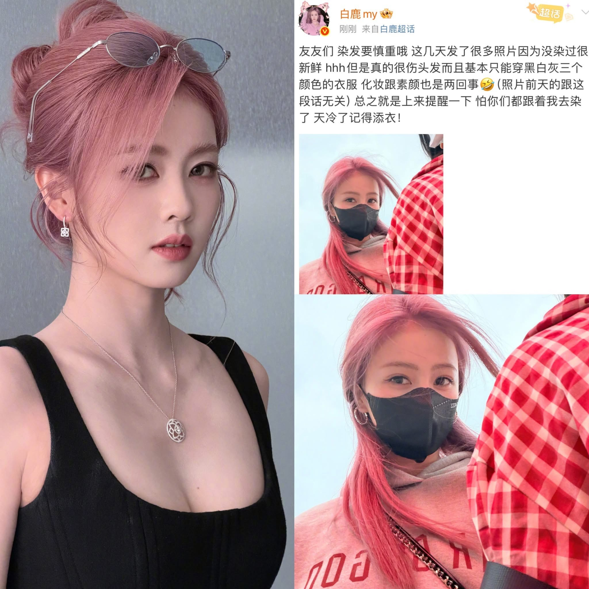 Bạch Lộc “quay xe” sau 3 ngày khiến netizen rần rần với mái tóc hồng - ảnh 1