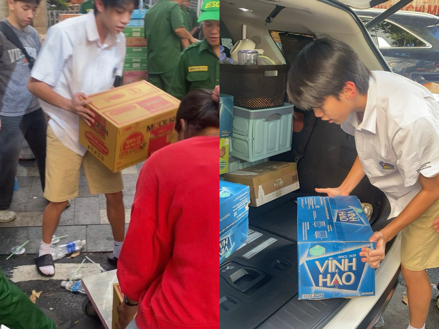 Mới 15 tuổi, con trai Cường Đô La - Hồ Ngọc Hà đã tự tay giúp đỡ bà con vùng lũ khiến netizen ngưỡng mộ - ảnh 2