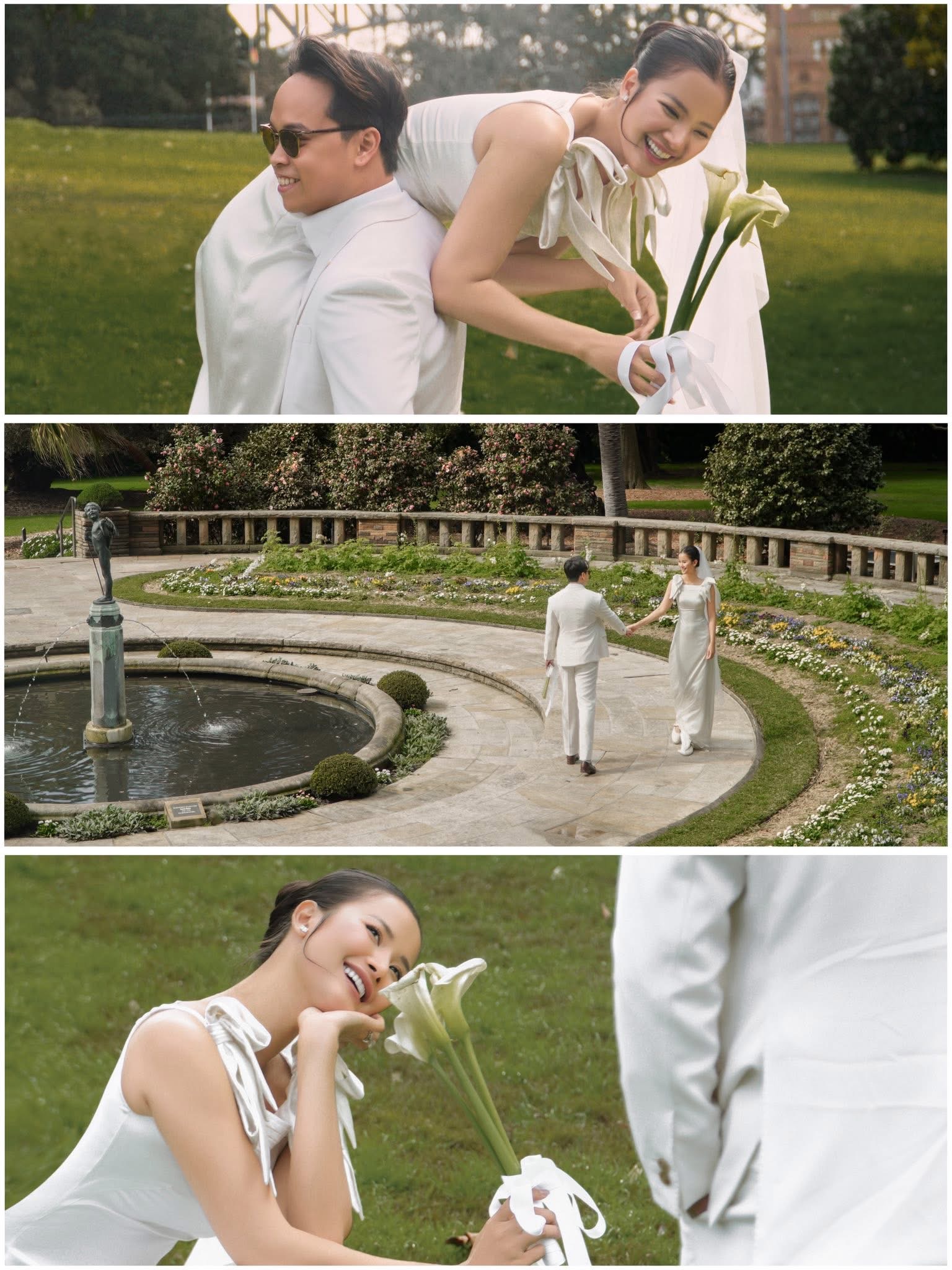 Á hậu Hương Ly tung bộ ảnh cưới đẹp như mơ, lần đầu lộ rõ mặt chồng doanh nhân - ảnh 2