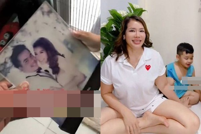 Người phụ nữ phải an ủi và giải thích người trong ảnh là mẹ chứ không phải ai khác thì bé trai mới hết khóc.