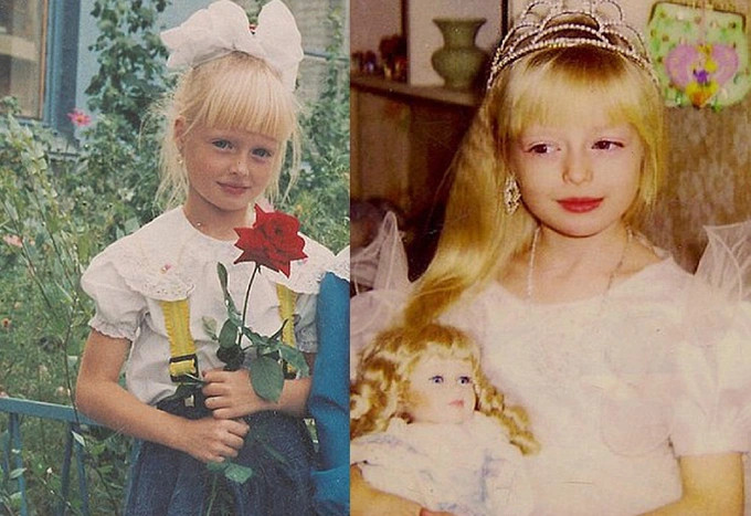 Chân dung ngày bé của Angelica Kenova - Búp bê sống đẹp nhất nước Nga.