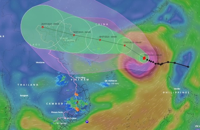 Bảo Talim là cơn bão đầu tiên năm 2023 có cường độ mạnh và dự kiến đổ bộ vào khu vực Bắc Bộ.