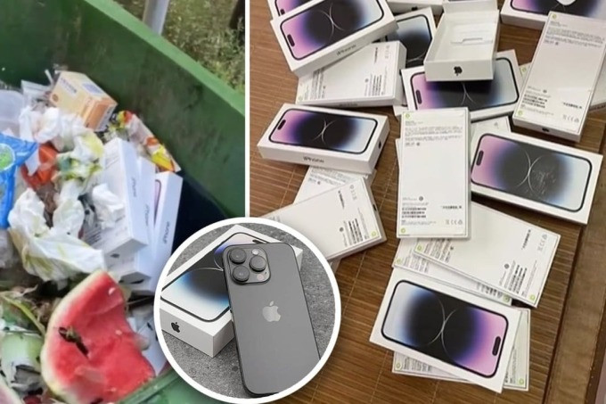 Nhặt 30 cái iPhone 14 trong thùng rác, 2 chị em nhờ trả lại cho người mất nhưng hành động lao công gây xôn xao