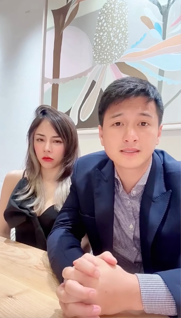 Bạch Lan Phương cũng xuất hiện cạnh bạn trai trong đoạn video xin lỗi.