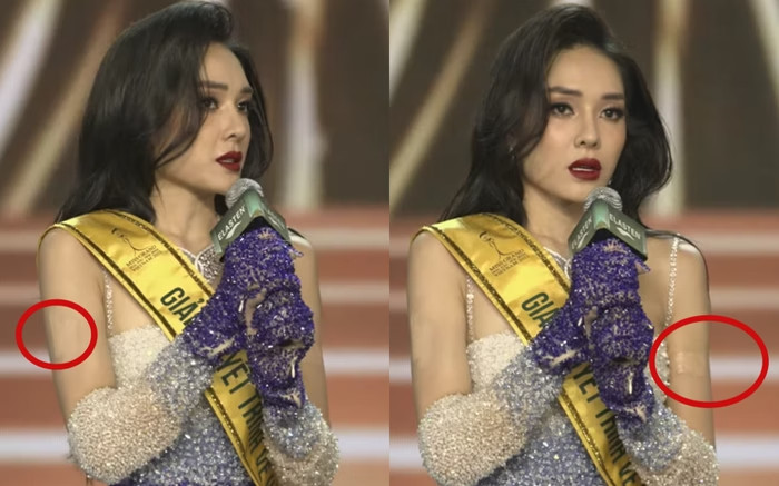 Á hậu 3 Hồng Hạnh bị soi chi tiết lạ trong đêm chung kết Miss Grand Vietnam 2023 vừa qua