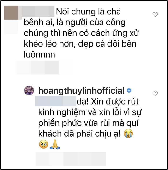 Hoàng Thùy Linh lên tiếng xin lỗi bằng 1 bình luận, thái độ tiếp tục khiến netizen bức xúc