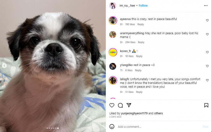 Nahee đã đăng tải loạt ảnh trên Instagram 2 ngày trước khi được phát hiện qua đời