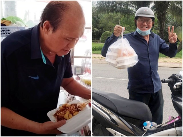 Ở tuổi 70, Duy Phương vẫn chạy xe giao bánh bèo cho khách.