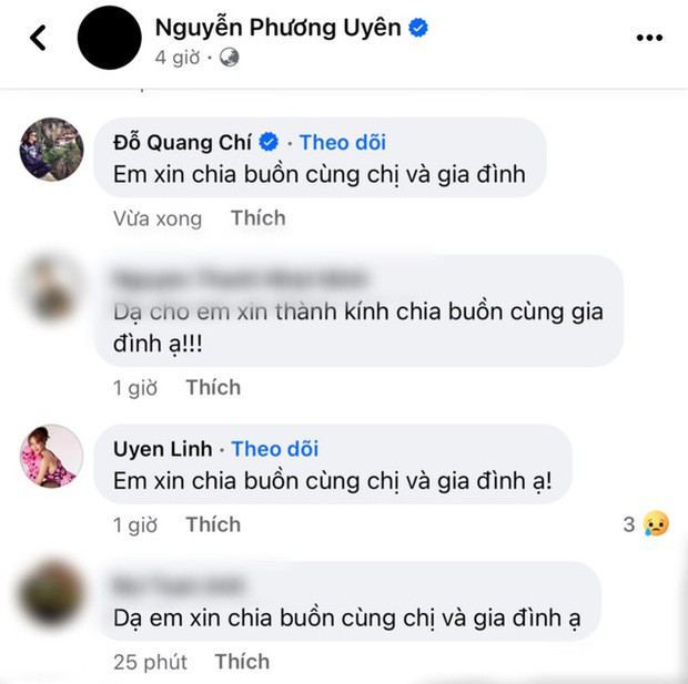 Người thân nhạc sĩ Phương Uyên qua đời, nghệ sĩ Việt gửi lời chia buồn