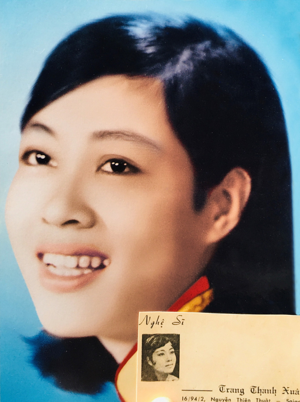 Nghệ sĩ Trang Thanh Xuân - đào chính sân khấu cải lương nức tiếng một thời.